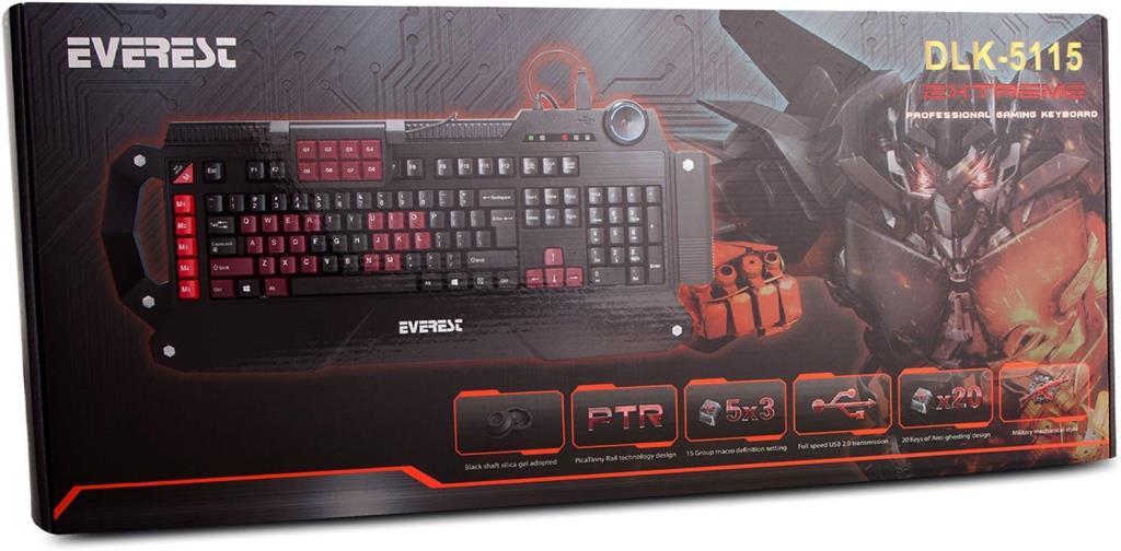 Everest DLK-5115 Siyah USB Makrolu Gaming Q Multimedia Klavye