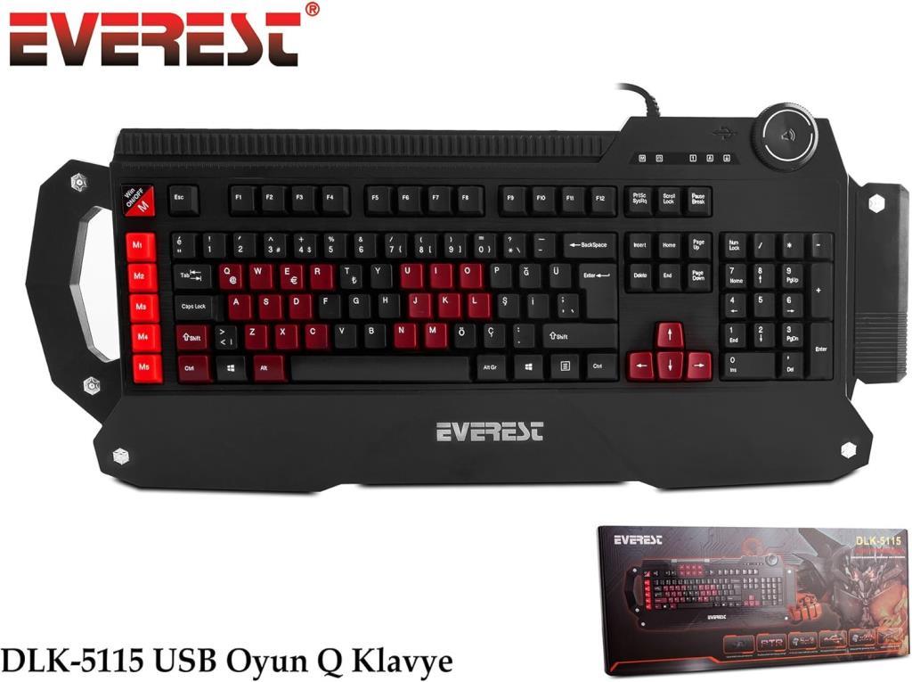 Everest DLK-5115 Siyah USB Makrolu Gaming Q Multimedia Klavye