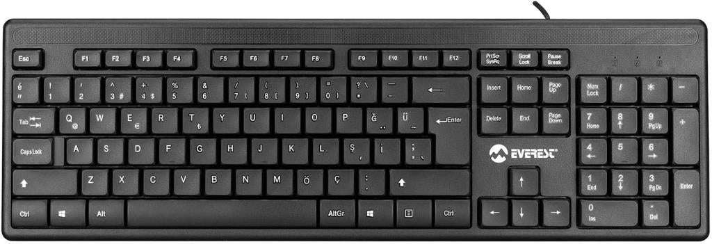 Everest KB-1002 Q Kablolu Klavye Teşhir