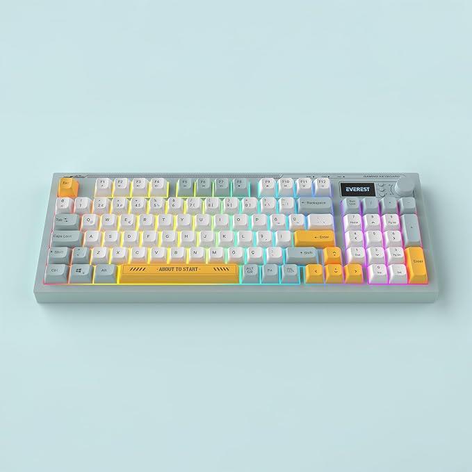 Everest Silent Pro KB-79 Mavi-Beyaz-Sarı RGB Membrane Switch Kablolu Oyuncu Klavyesi - OUTLET