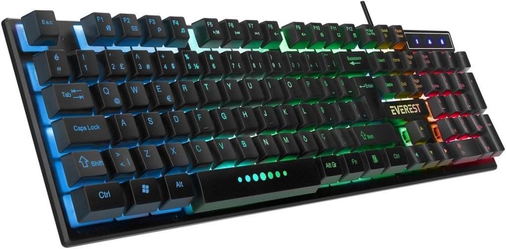 Everest Luminax KM-198 Siyah Kablolu Oyuncu Klavye Mouse Seti