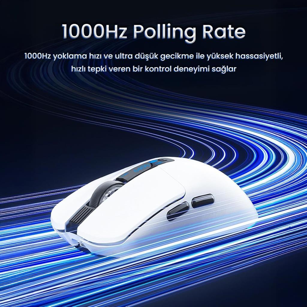 Aula SC590 Pro Şarjlı Ergonomik Optik Kablolu/Kablosuz Oyuncu Mouse - Teşhir