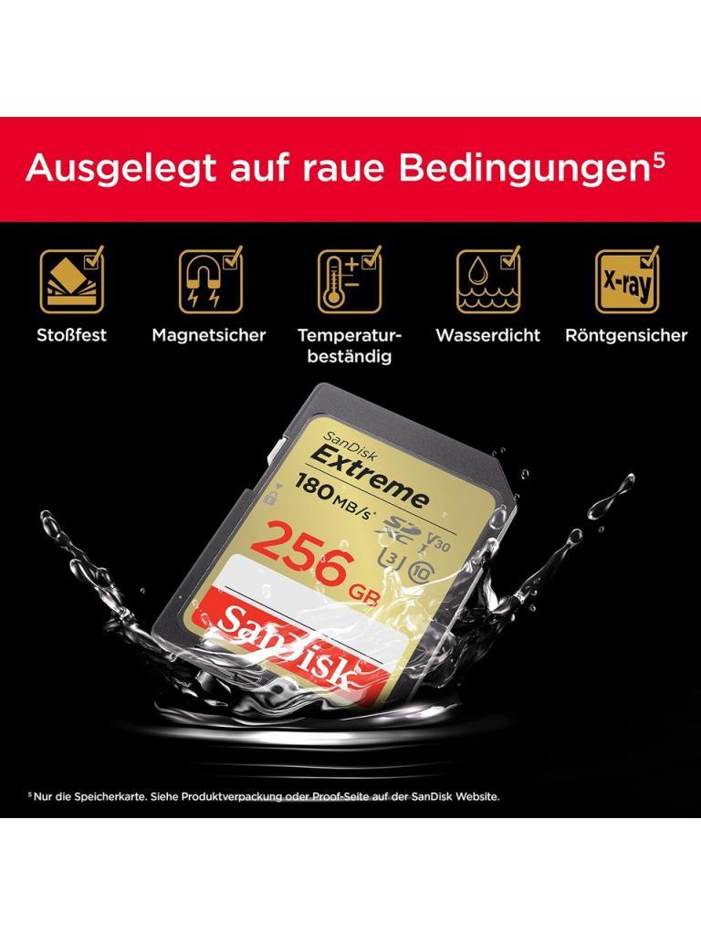 Extreme 256GB 180mb/s SDXC Hafıza Kartı