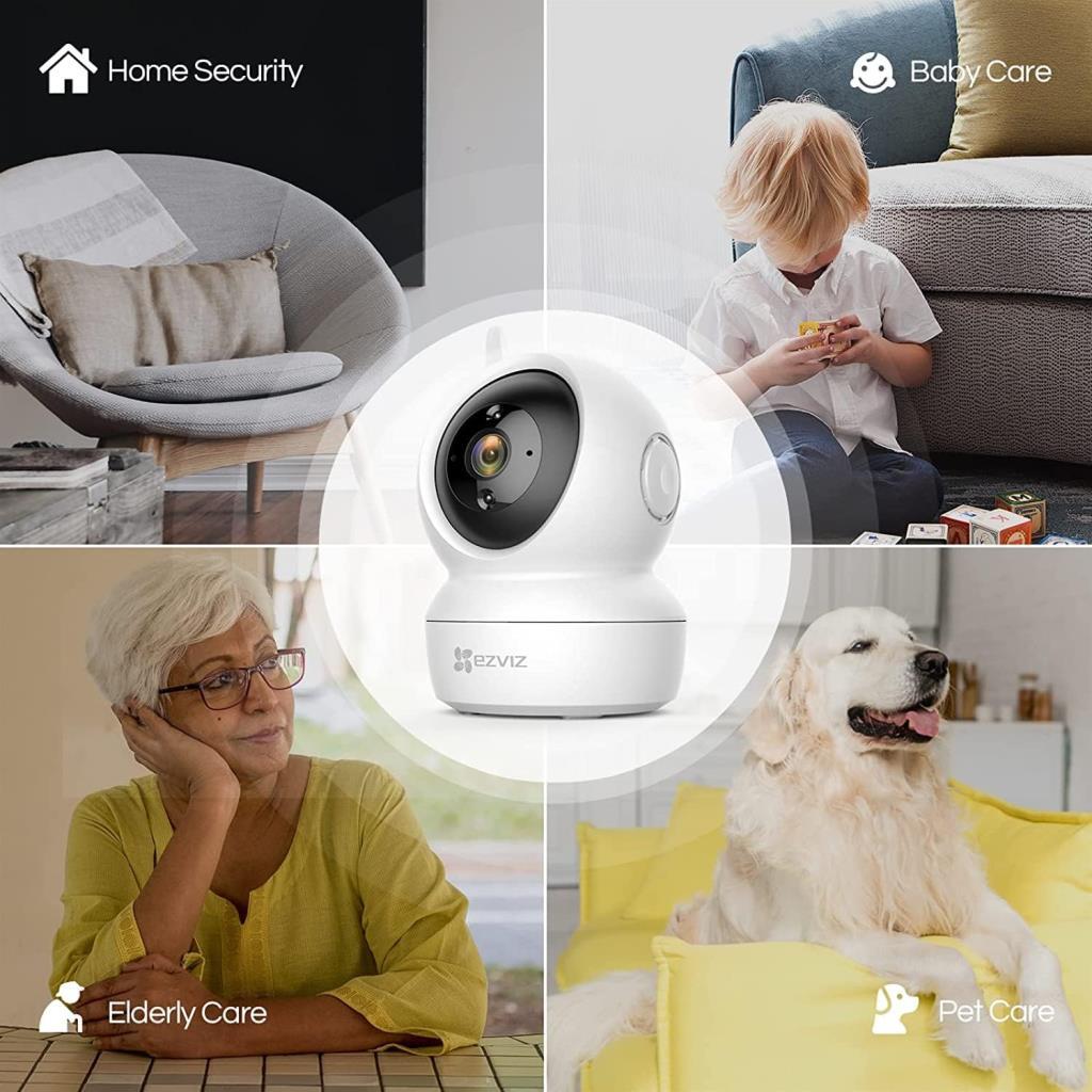 EZVIZ C6n 1080p Fhd 360 Derece Gece Görüşlü Sesli Ip Wifi Akıllı Ev Güvenlik Bebek Kamerası - Outlet