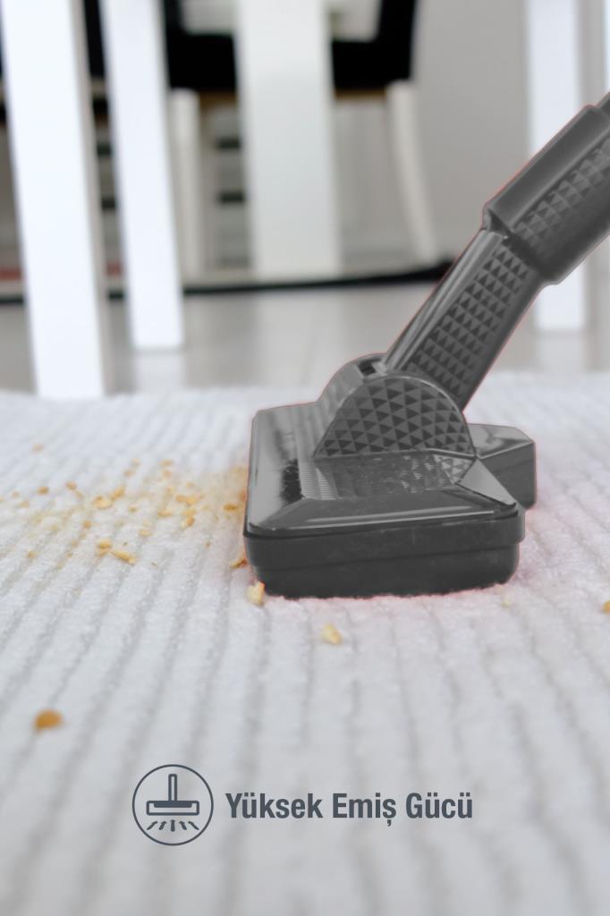 Fantom Pratik-S P 1200 Gri Dikey Elektrikli Süpürge Teşhir