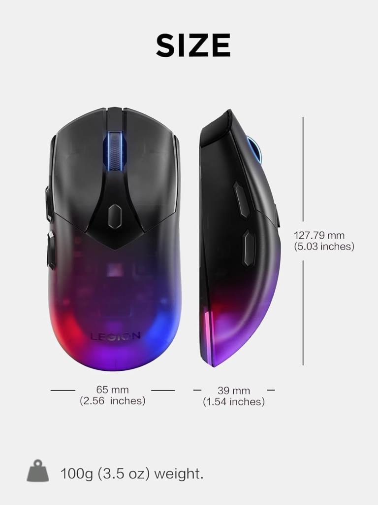 Lenovo Legion M410 GY51P83012 RGB Şarjlı Optik Kablolu/Kablosuz Oyuncu Mouse - Outlet