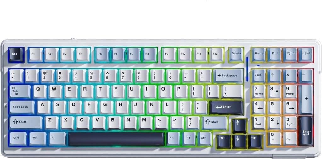 Aula F99 Lacivert RGB GrayWood V3 Switch Kablolu/Kablosuz Mekanik Oyuncu Klavyesi Outlet