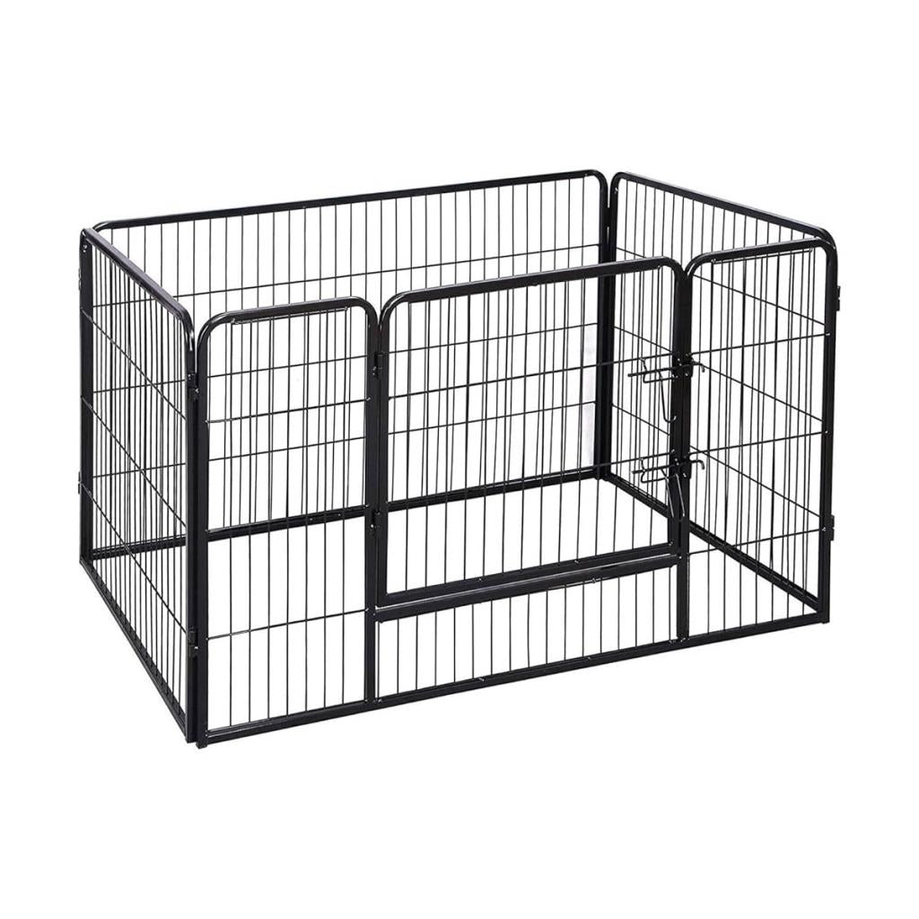 Feandrea Pet Playpen, Puppy Playpen, Portable, 122 x 80 x 70 cm, Black PPK74H Outlet