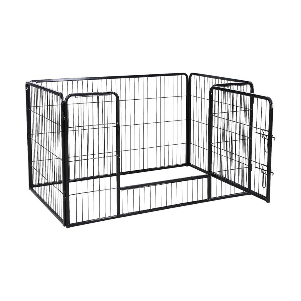 Feandrea Pet Playpen, Puppy Playpen, Portable, 122 x 80 x 70 cm, Black PPK74H Outlet