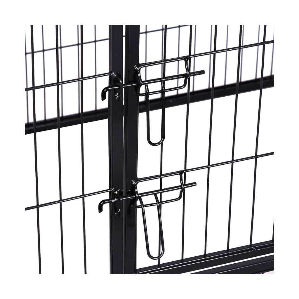 Feandrea Pet Playpen, Puppy Playpen, Portable, 122 x 80 x 70 cm, Black PPK74H Outlet