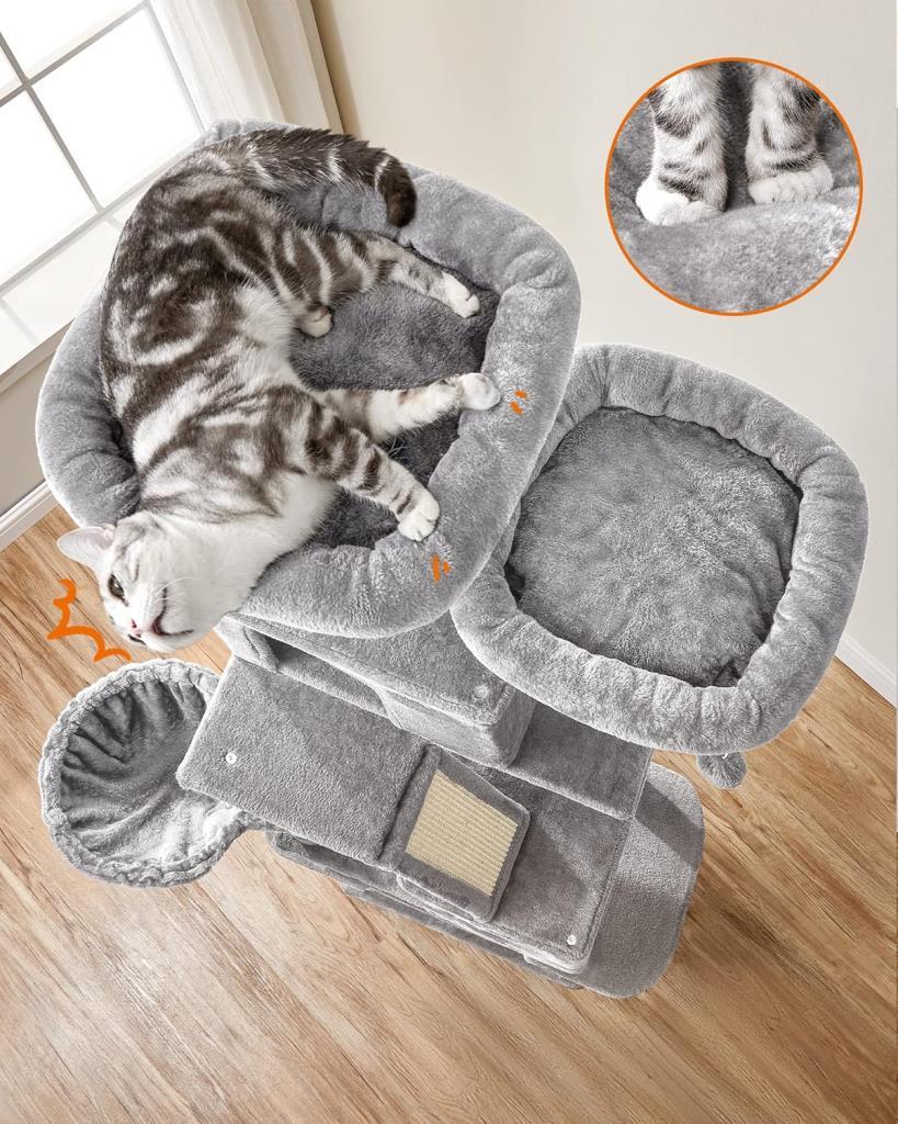 feandrea PCT190W01 Kedi Ağacı,206 cm Büyük Kedi Kulesi,