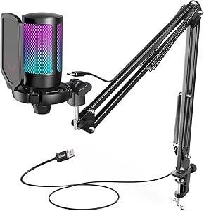 Fifine Ampligame A6T RGB USB Yayıncı Mikrofonu - OUTLET