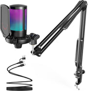 Fifine Ampligame A6T RGB USB Yayıncı Mikrofonu