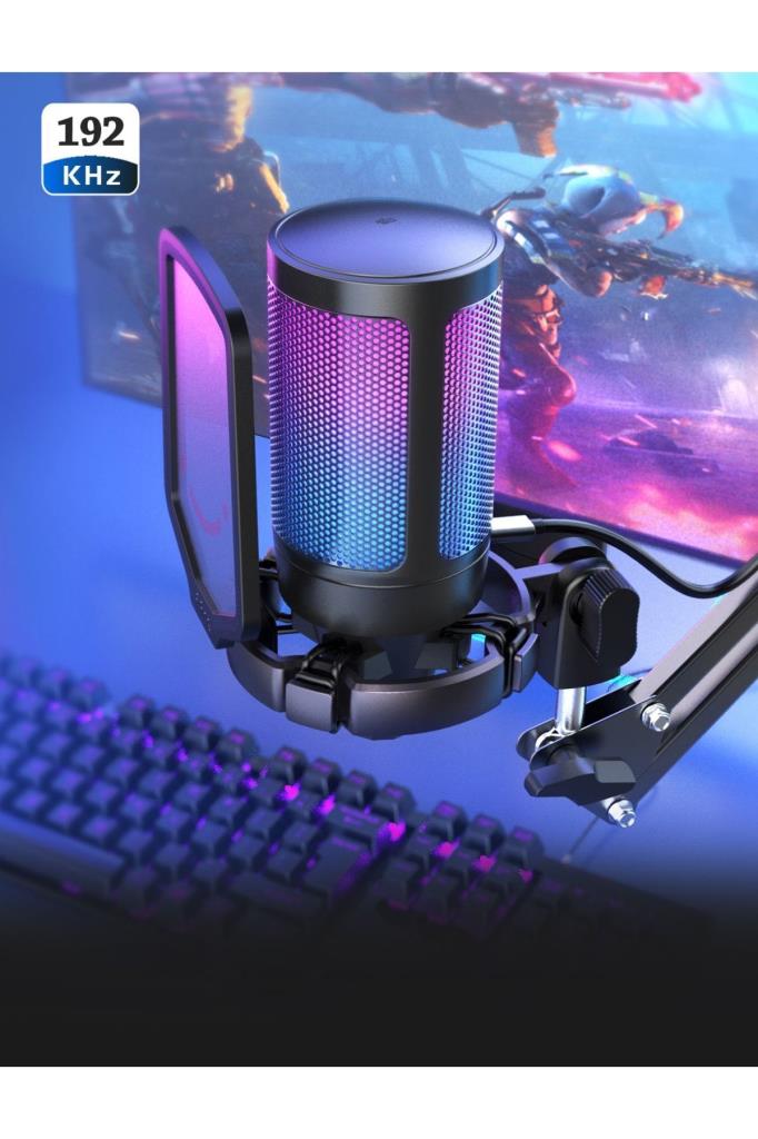 Fifine Ampligame A6T RGB USB Yayıncı Mikrofonu