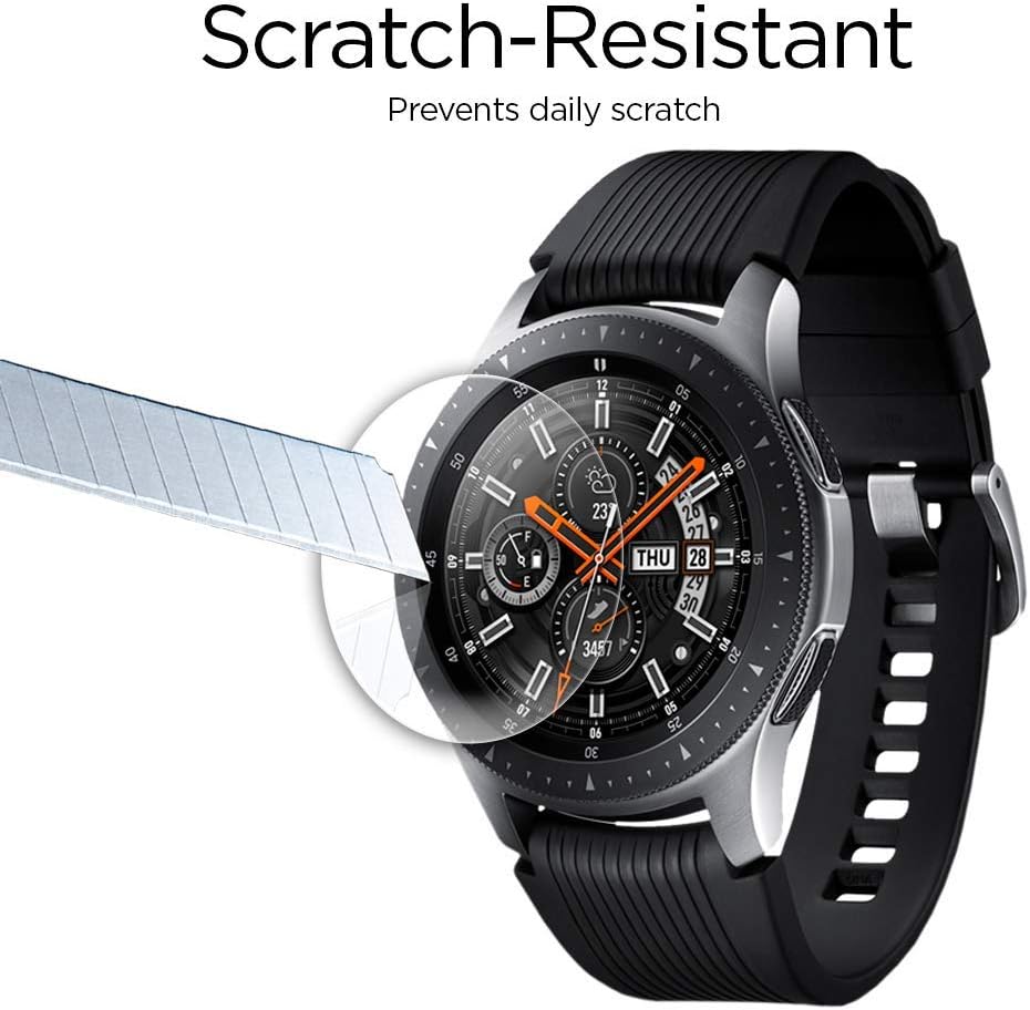 Spigen Samsung Galaxy Watch (46mm) ile Uyumlu Cam Ekran Koruyucu GLAS.tR SLIM (3 Adet) ile Uyumlu - OUTLET