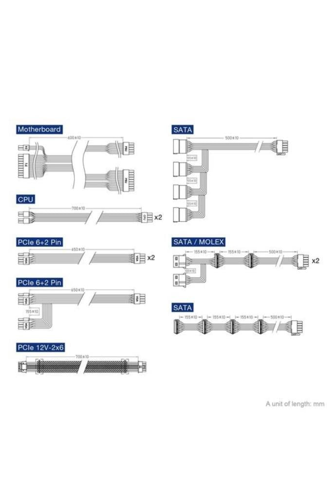FSP Hydro PTM PRO HPT2-1650M Gen5.1 1650 W Power Supply Outlet