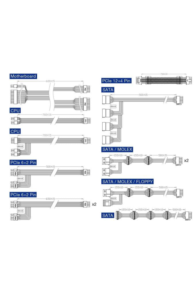 FSP Hydro PTM PRO HPT2-1200M 1200 W Power Supply Outlet