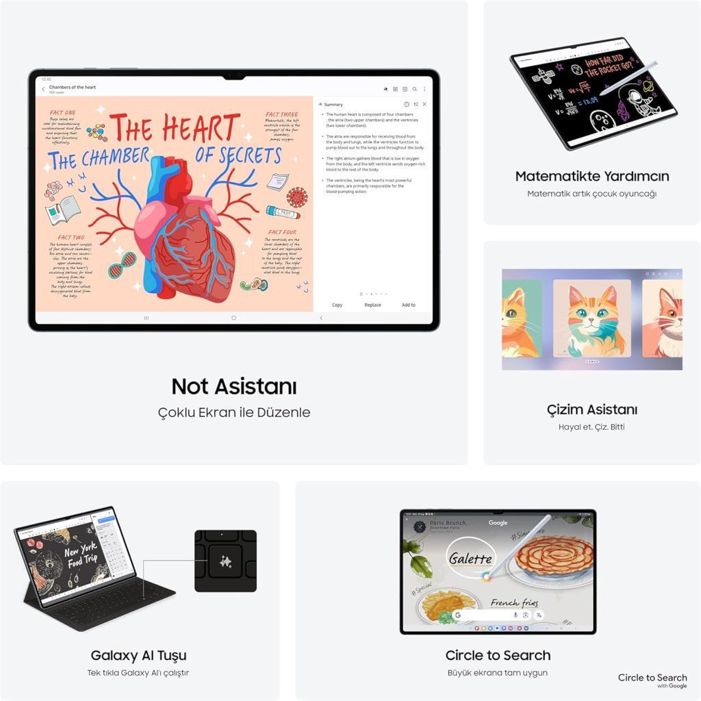 Samsung Galaxy Tab S10 Ultra SM-X920 Gümüş 1 TB 14.6" Tablet Outlet