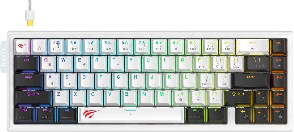 Havit Gamenote KB900L RGB TKL Magnetic Switch Kablolu Mekanik Oyuncu Klavyesi - OUTLET