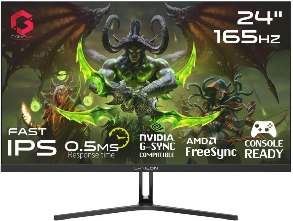 Gameon GOE24FHD165IPS 24" 1ms Full HD G-Sync FreeSync IPS Gaming Monitor Display