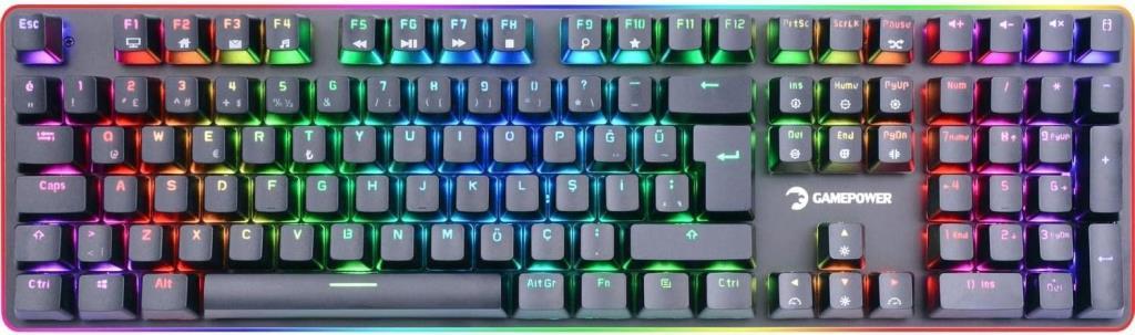 Gamepower Saber RGB Red Switch Kablolu Mekanik Oyuncu Klavyesi - TEŞHİR