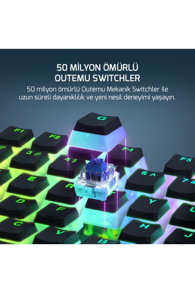 Gamepower Suki 104 RGB Red Switch Kablolu Mekanik Oyuncu Klavyesi Outlet