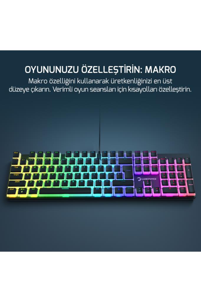Gamepower Suki 104 RGB Red Switch Kablolu Mekanik Oyuncu Klavyesi Outlet