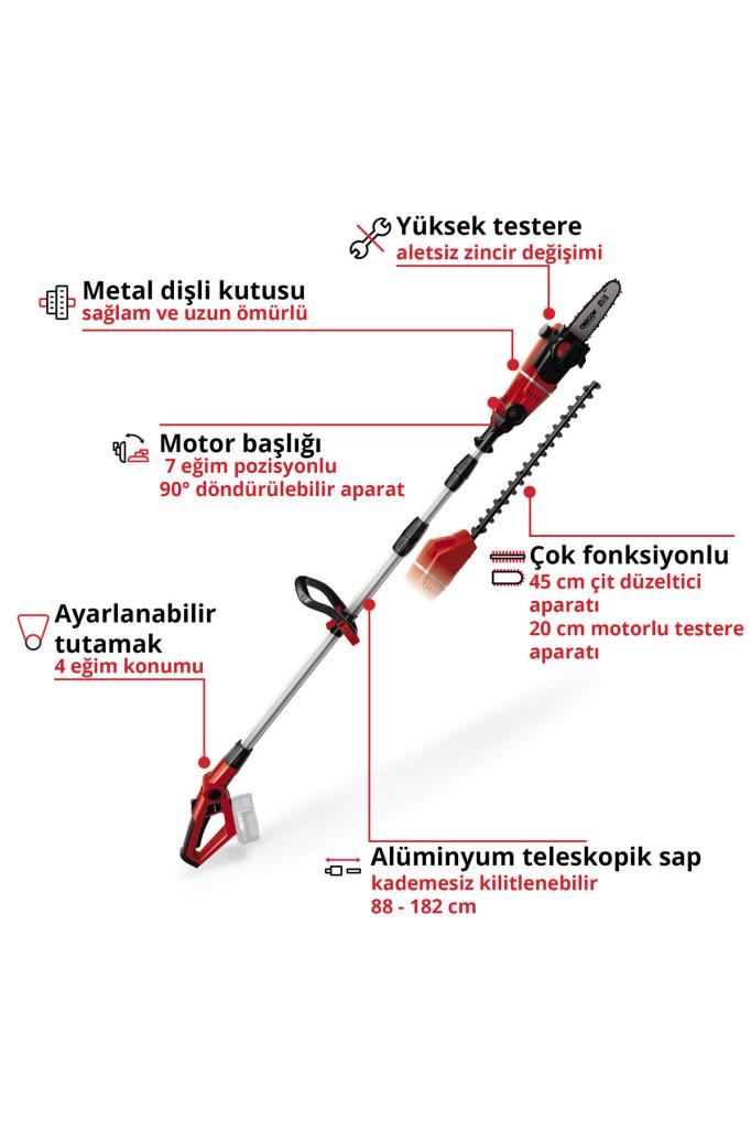 Einhell Ge-hc 18 Li T - Solo, Akülü Çok Fonksiyonlu Budama - 3410800