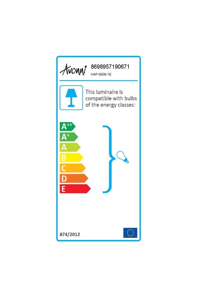 AVONNI HAP-9009-1E Eskitme Kaplama Aplik E27 Metal Ahşap Kumaş 20x24cm Outlet