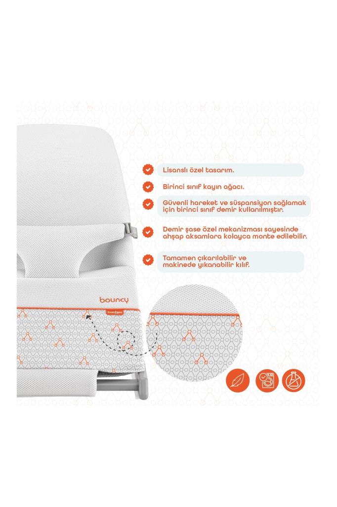 Gezenbebe Bouncy Ev Tipi Ana Kucağı Powder - Teşhir