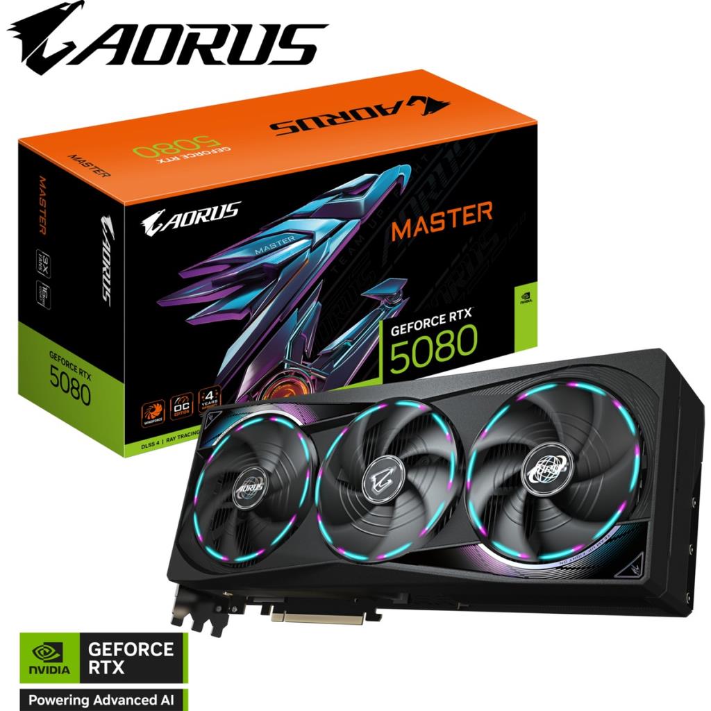 Gigabyte RTX 5080 Aorus Master 16G GV-N5080AORUS M-16GD 256 Bit GDDR7 16 GB Ekran Kartı