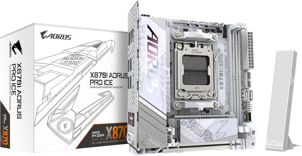 Gigabyte X870I Aorus Pro Ice Wi-Fi AMD AM5 DDR5 Mini ITX Anakart - Outlet