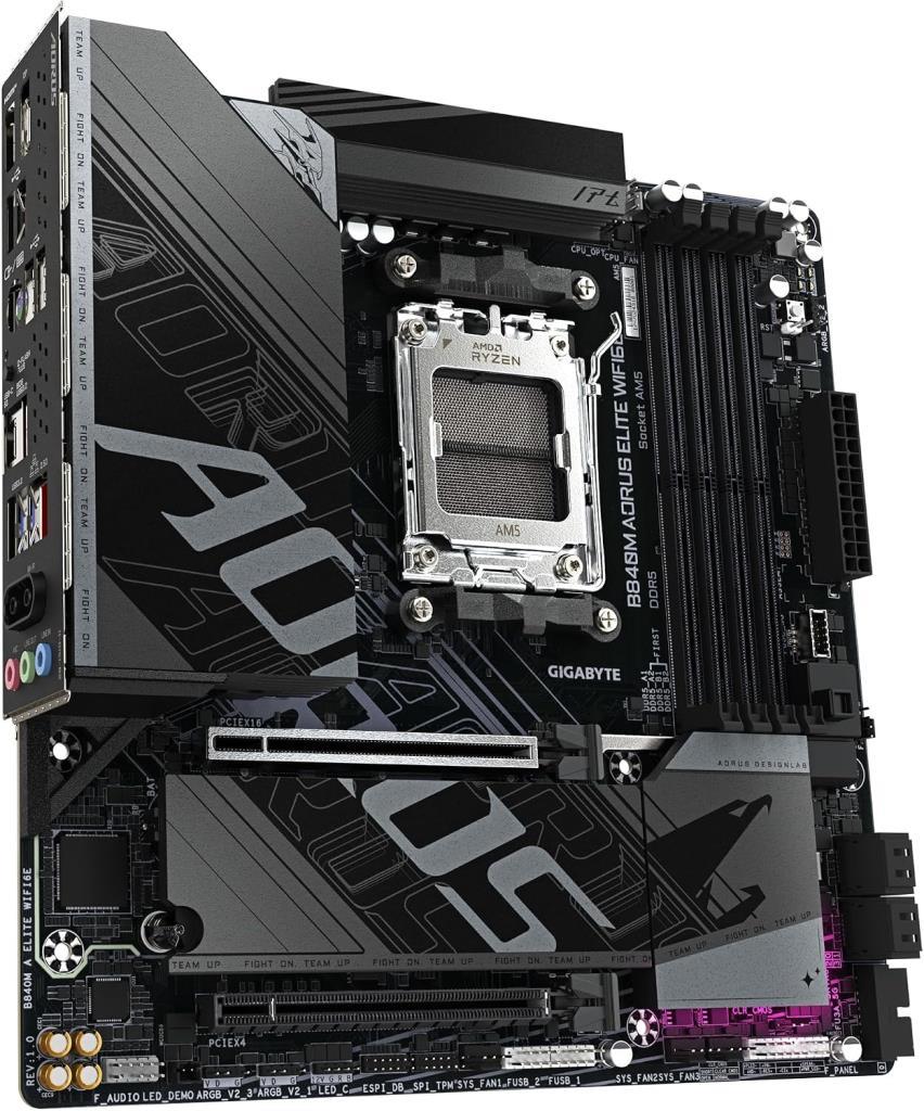 Gigabyte B840M Aorus Elite WIFI6E AMD AM5 DDR5 Micro ATX Anakart - Teşhir