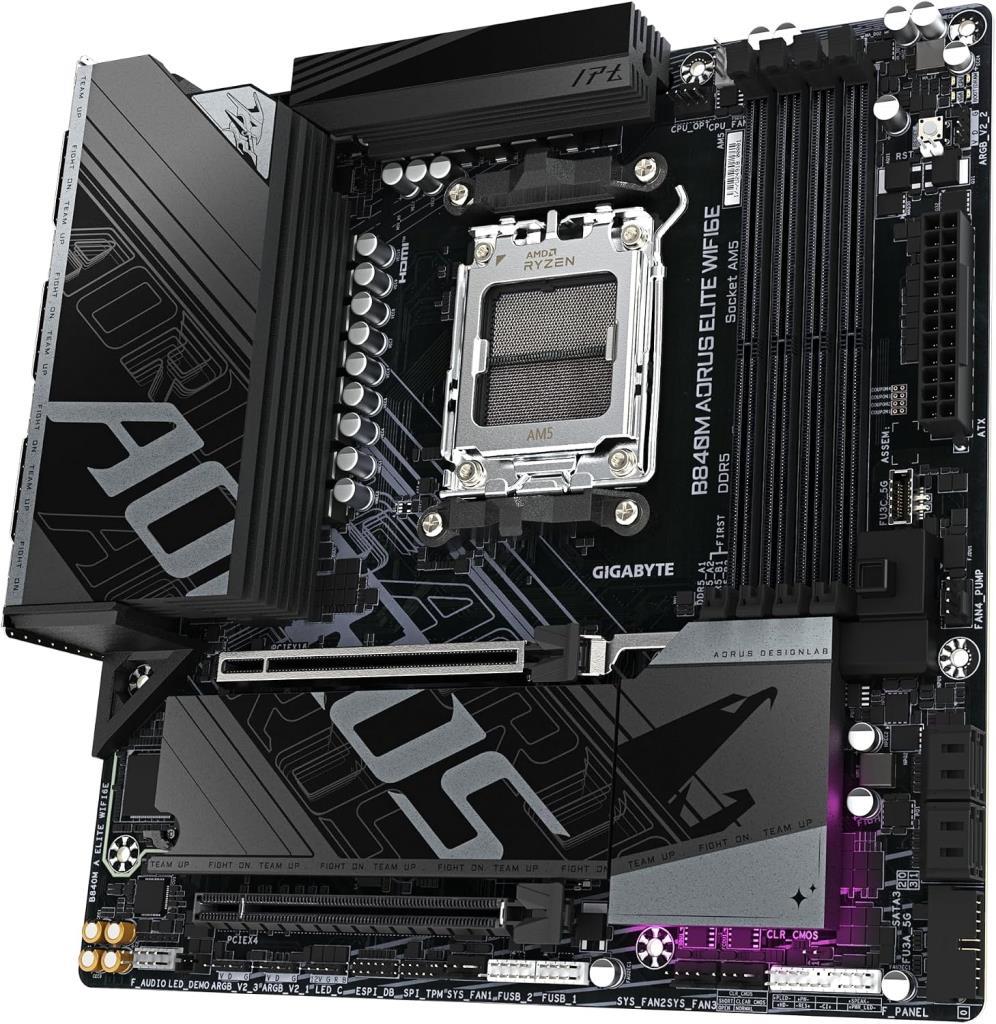 Gigabyte B840M Aorus Elite WIFI6E AMD AM5 DDR5 Micro ATX Anakart - Teşhir