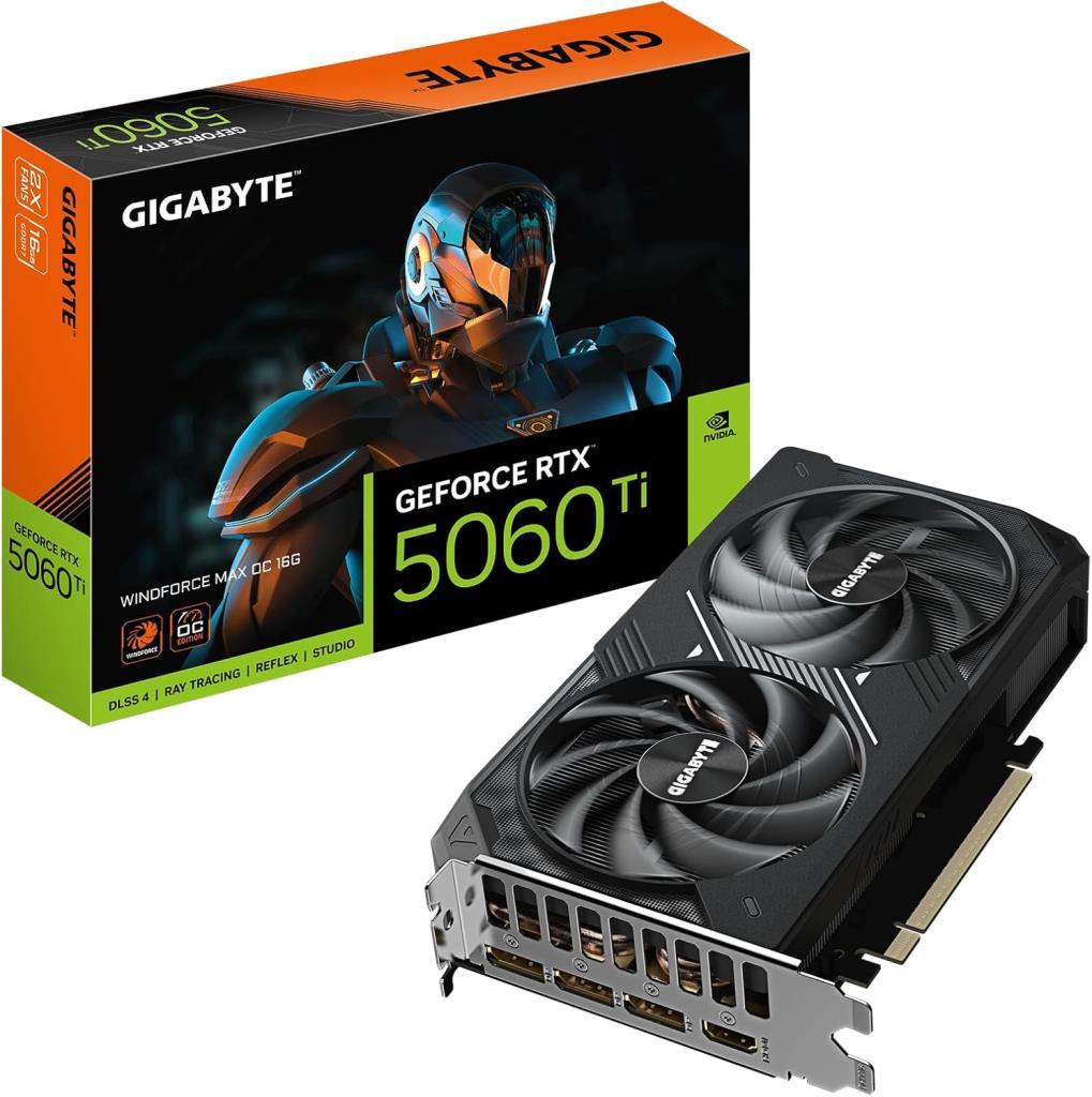 GIGABYTE VGA NVIDIA 16GB GDDR7 RTX5060TI WINDFORCE MAX OC GV-N506TWF2MAX OC-16GD 128BIT/3XDP/1XHDMI/2XFAN Ekran Kartı Teşhir