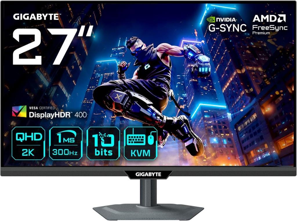 Gigabyte M27Q3 27" 1 ms 2K Pivot IPS 300 Hz Oyuncu Monitörü Teşhir