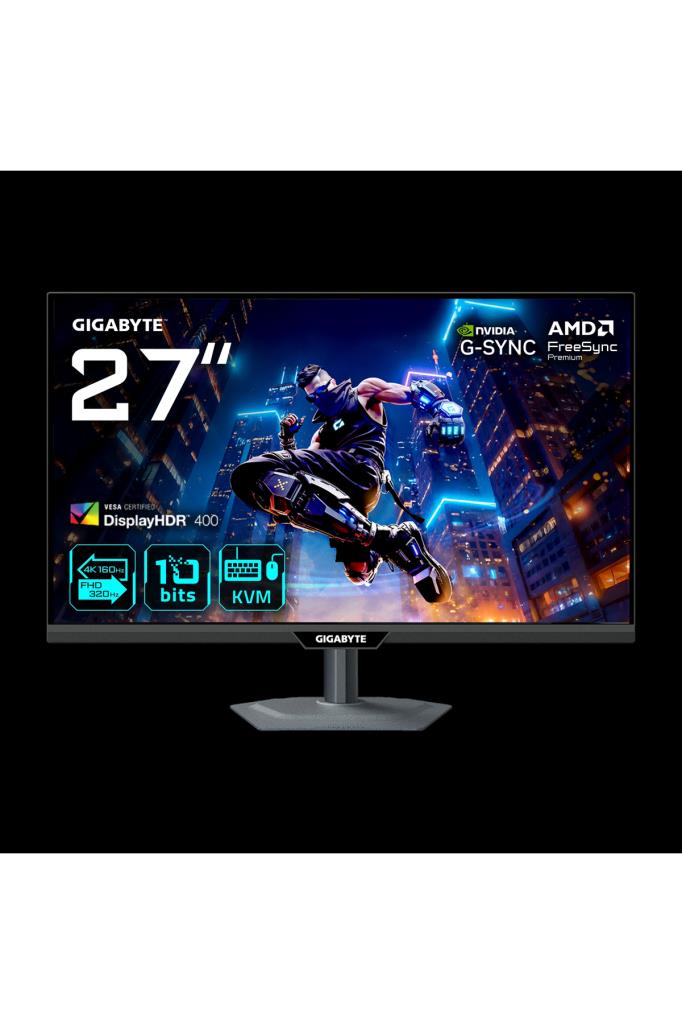 Gigabyte M27UP 27" 1 ms 4K 160 Hz - Full HD 320 Hz Pivot IPS Oyuncu Monitörü Teşhir