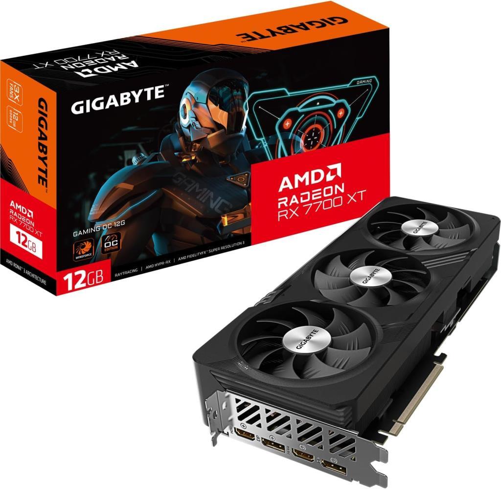 Gigabyte RX 7700 XT Gaming OC Edition GV-R77XTGAMING OC-12GD 192 Bit GDDR6 12 GB Ekran Kartı