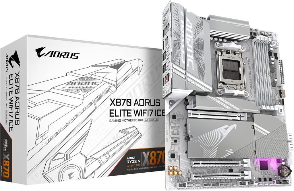 GIGABYTE ANAKART AMD AM5 ATX X870 AORUS ELITE WIFI7 ICE Outlet