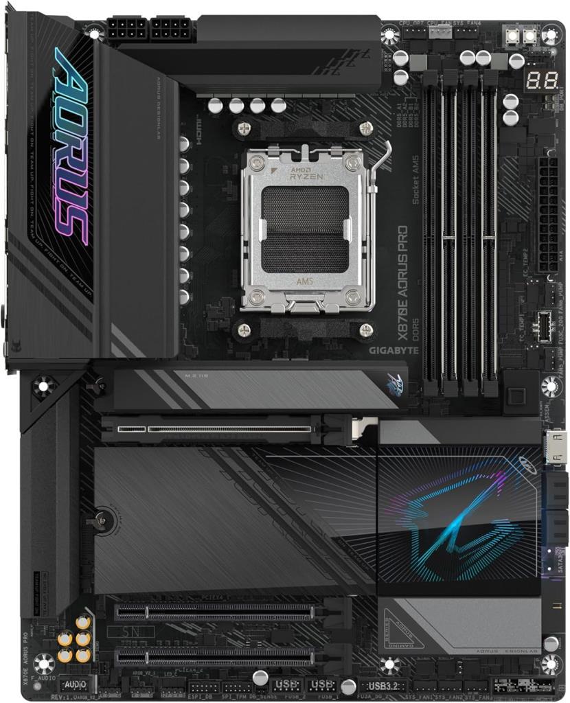 Gigabyte X870E Aorus Pro Wi-Fi AMD AM5 DDR5 ATX Anakart - TEŞHİR