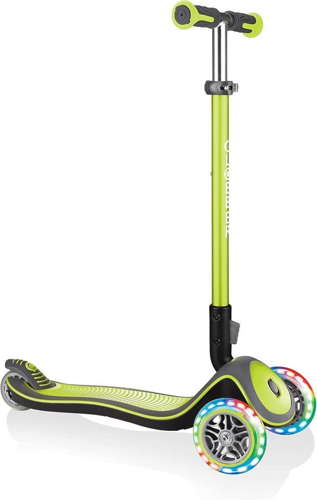 Globber Elite Deluxe Işıklı Yeşil 3 Tekerlekli Çocuk Scooter - OUTLET
