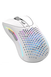 Glorious Model D 2 GLO-MS-DWV2-MW ماوس ألعاب لاسلكي ضوئي RGB قابل لإعادة الشحن باللون الأبيض معروض
