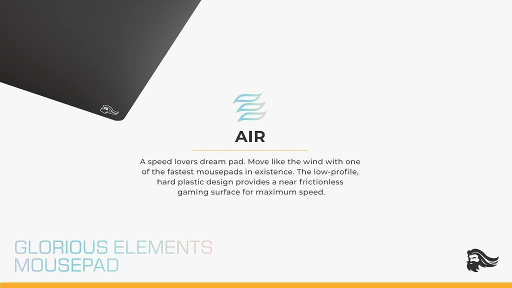 Glorious Elements Air XL Sert İnce Polikarbon Mouse Pad Oyuncu Mousepad GLO-MP-ELEM-AIR - Outlet