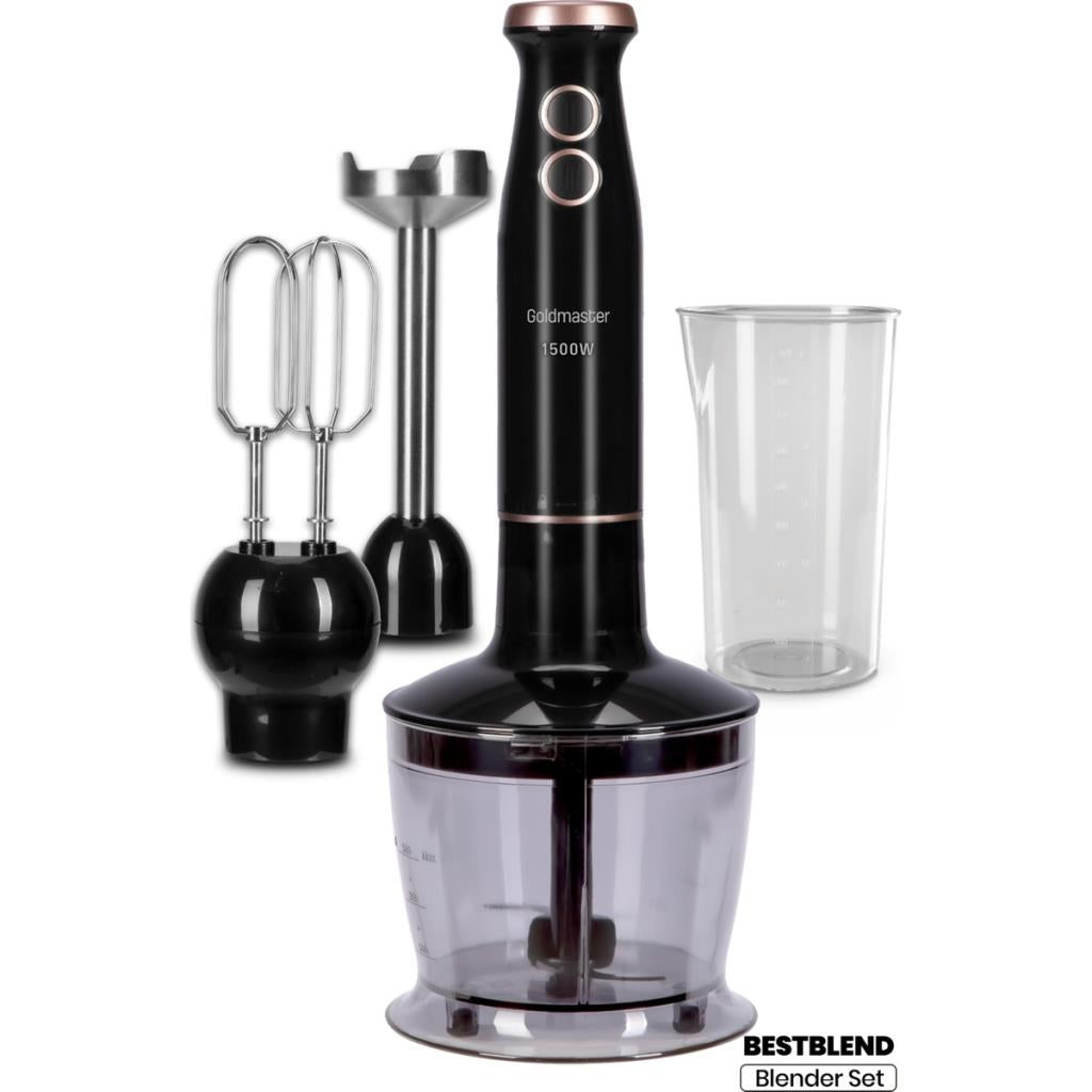 GoldMaster Bestblend 1500 Watt 4 Bıçaklı Paslanmaz 3 In 1 Blender Seti