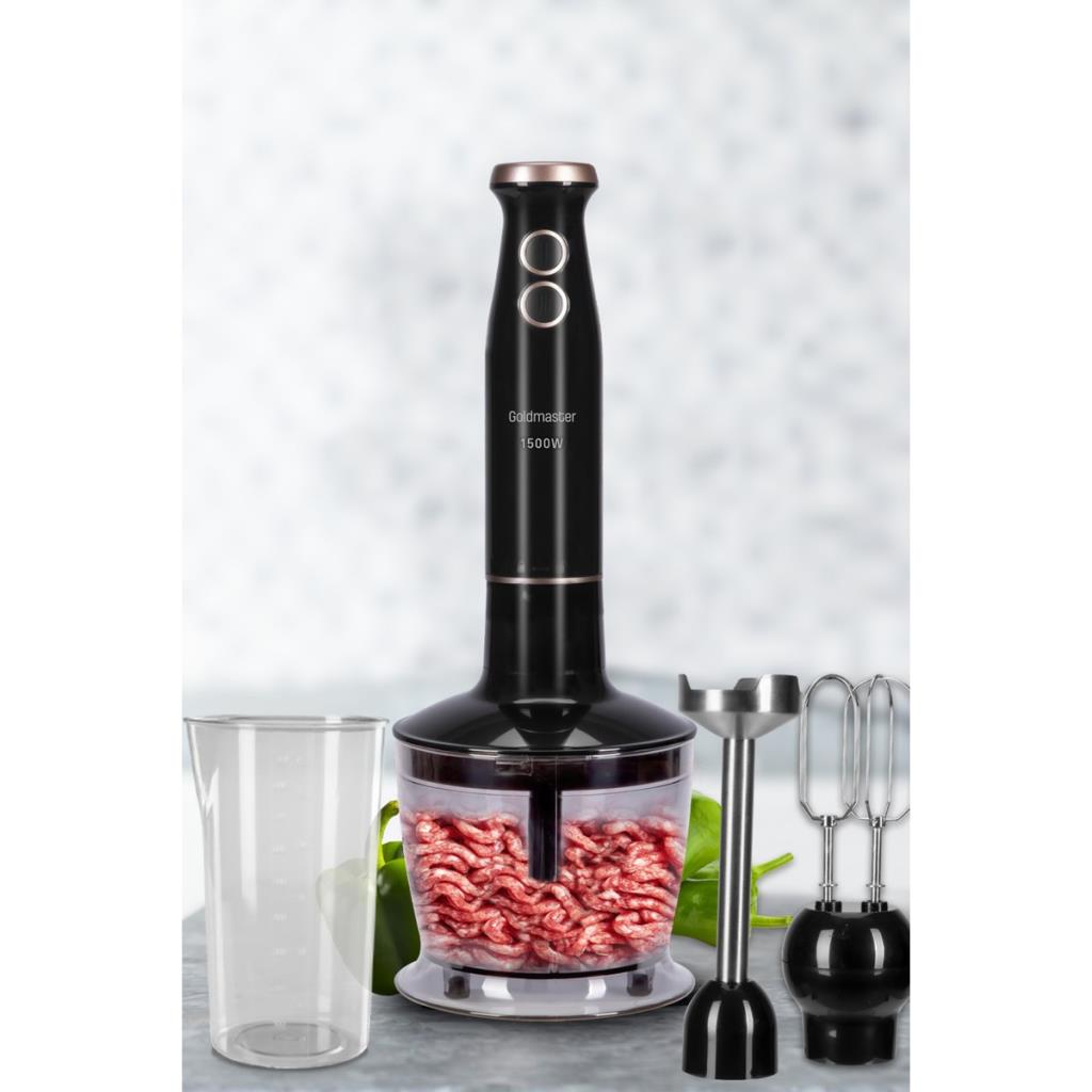 GoldMaster Bestblend 1500 Watt 4 Bıçaklı Paslanmaz 3 In 1 Blender Seti