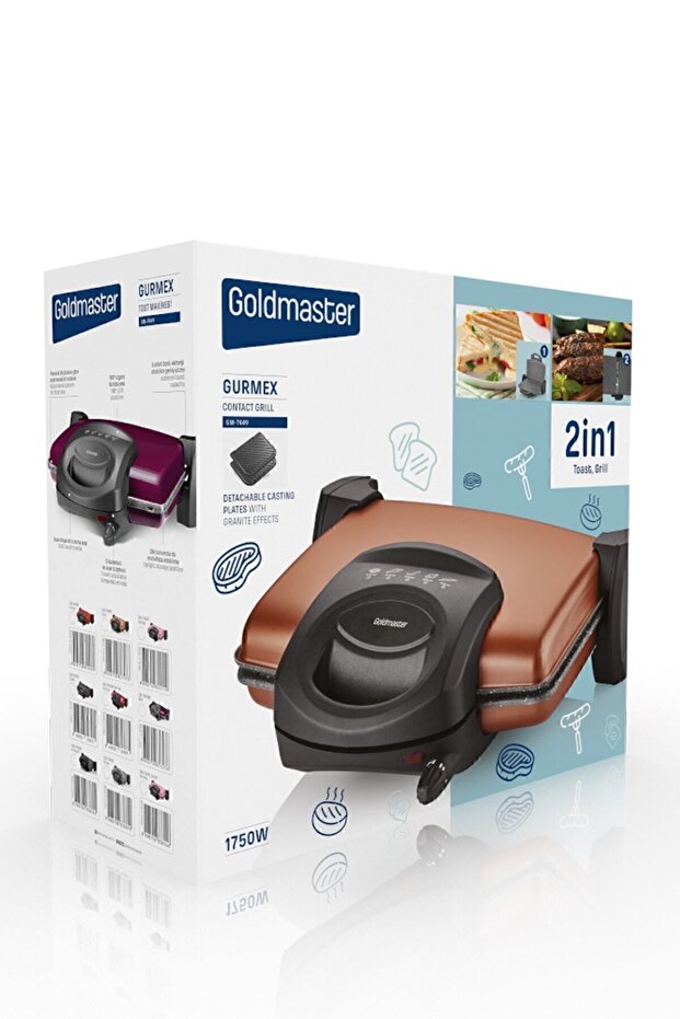 Goldmaster GM-7449S Gurmex Siyah 1750 W Granit Tost Makinesi