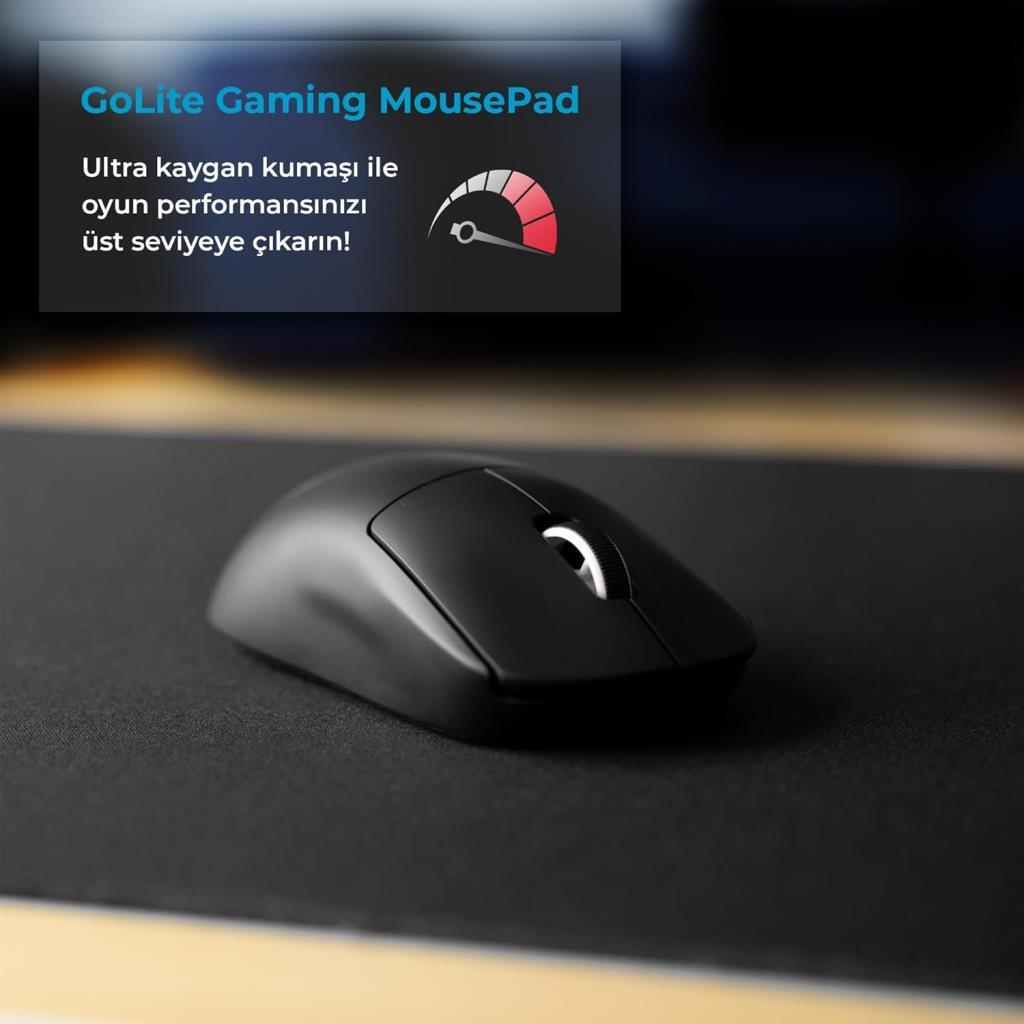 GoLite Basic Edition - 70x30 Gaming Mouse Pad, Kaymaz Taban, Geniş ve Dayanıklı Oyuncu Mousepad, Hassas Kontrol ve Hızlı Tepki için Pürüzsüz Yüzey Fare Altlığı, Siyah - TEŞHİR