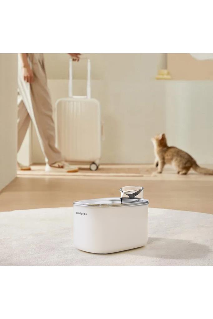 Haustier WF007L 3.5 lt Otomatik Beyaz Kedi Su Pınarı