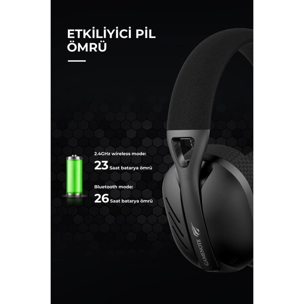 Havit Gamenote 7.1 FUXI-H3 Siyah Kablosuz Mikrofonlu Kulak Üstü Oyuncu Kulaklığı -OUTLET