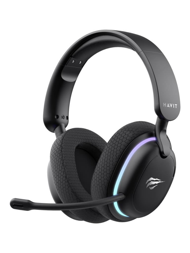 Havit Gamenote Fuxi-H7 Siyah RGB USB Kablolu/Kablosuz Kulak Üstü Oyuncu Kulaklığı Teşhir